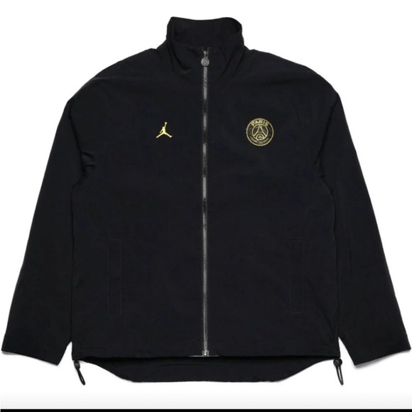 NIKE MEN'S PSG 2023/24 WOVEN JACKET BLACK/YELLOW - Picture 1 of 4